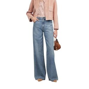 Madewell Light Blue High-Rise Wide-Leg Jeans